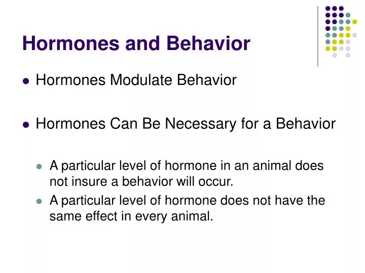 hormones and behavior
