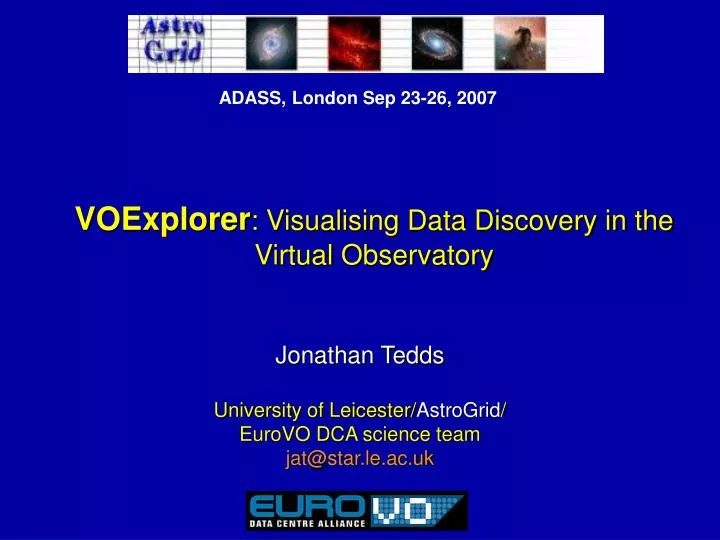 voexplorer visualising data discovery in the virtual observatory