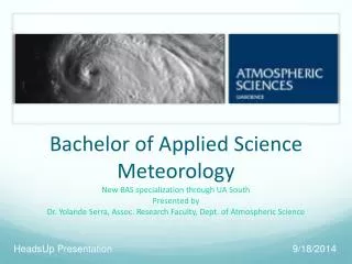 Bachelor of Applied Science Meteorology