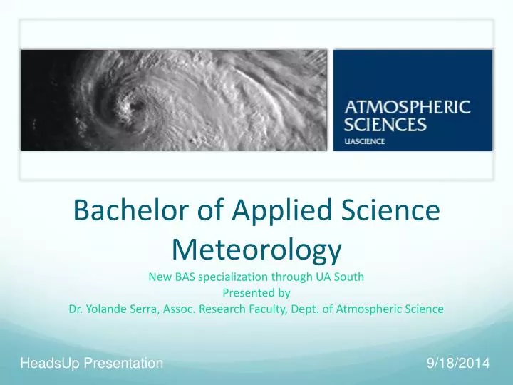 bachelor of applied science meteorology