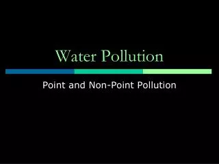 water pollution