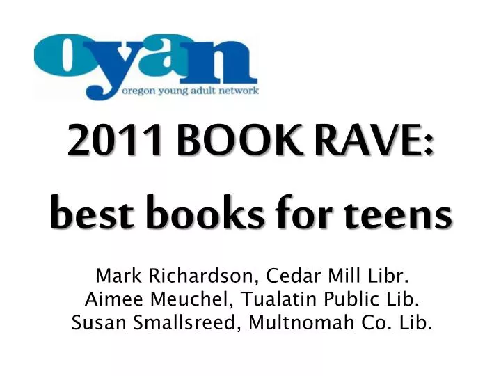 2011 book rave best books for teens