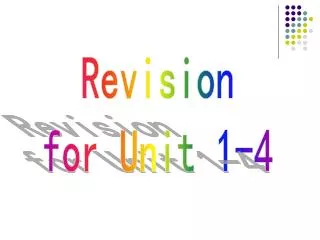 Revision for Unit 1-4