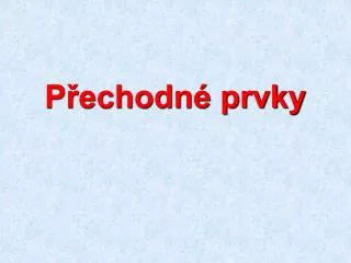 p echodn prvky
