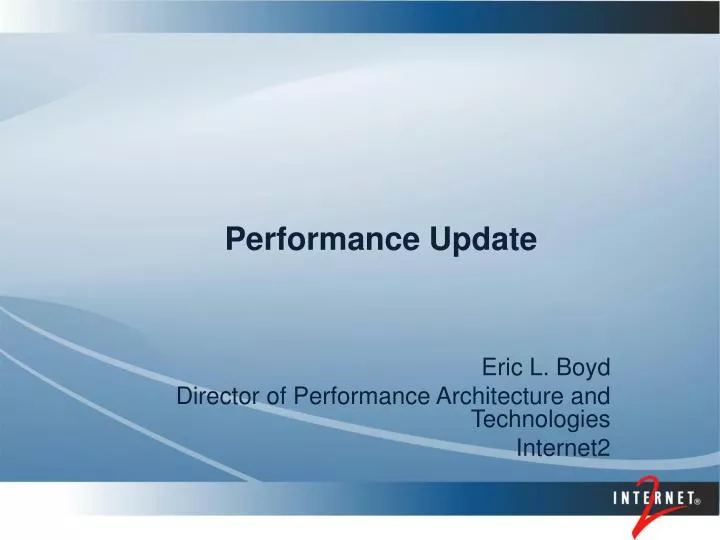 performance update