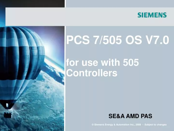 pcs 7 505 os v7 0 for use with 505 controllers
