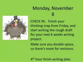 monday november 8