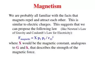 Magnetism