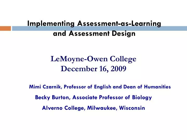 lemoyne owen college december 16 2009