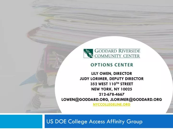 us doe college access affinity group