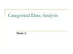 Categorical Data Analysis - slide 1