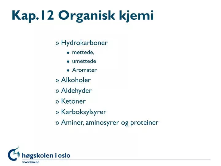 kap 12 organisk kjemi