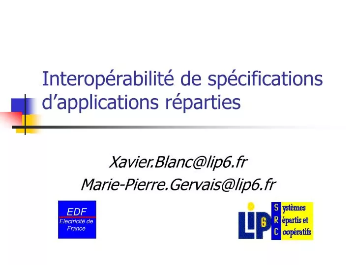 interop rabilit de sp cifications d applications r parties