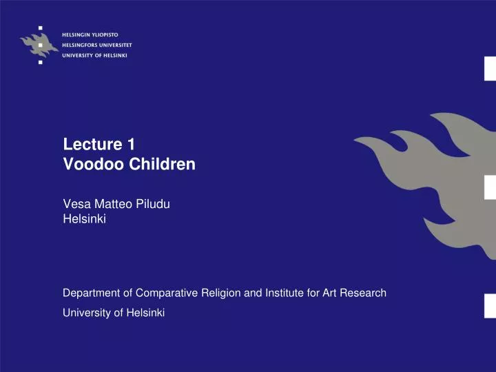 lecture 1 voodoo children