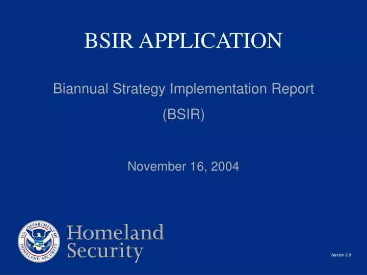 bsir application