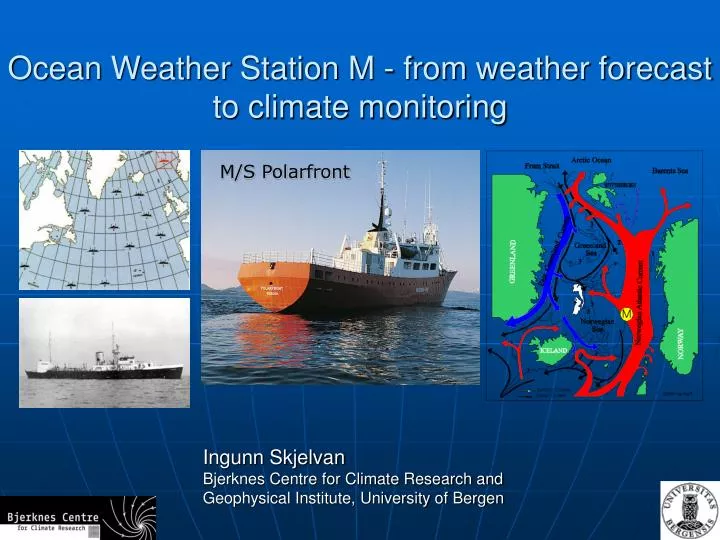 ocean weather station m from weather forecast to climate monitoring
