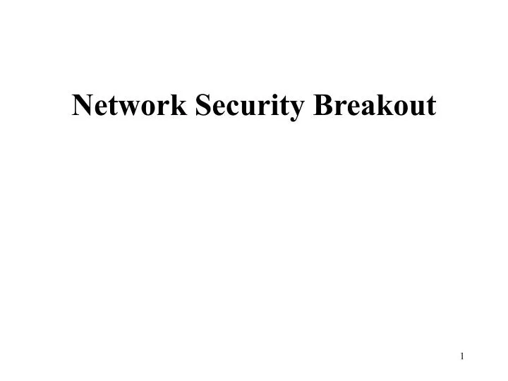 network security breakout
