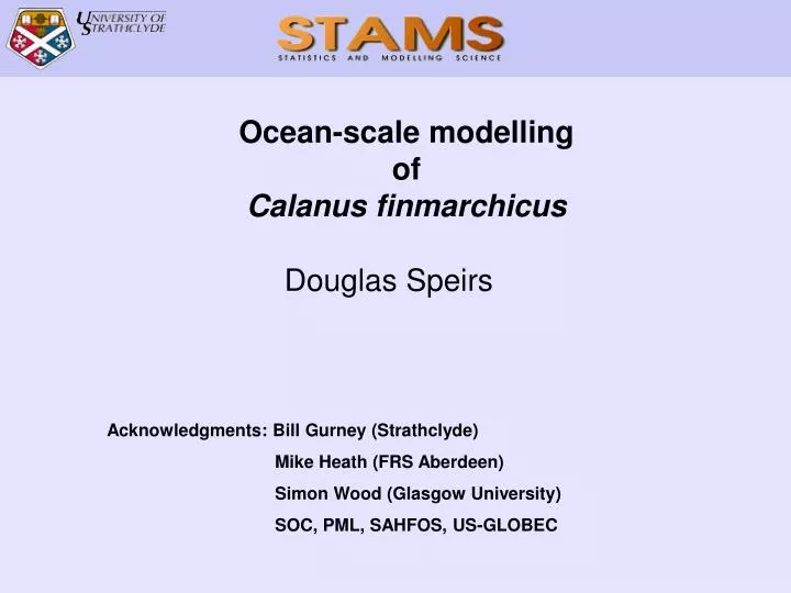 ocean scale modelling of calanus finmarchicus