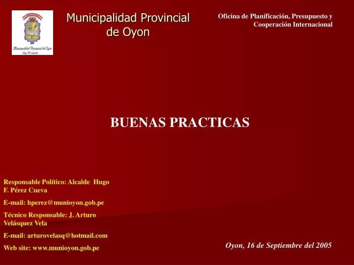 municipalidad provincial de oyon
