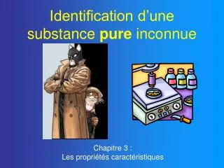 identification d une substance pure inconnue