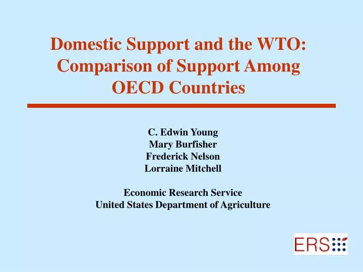 domestic support and the wto comparison of support among oecd countries