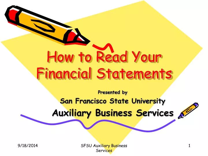how to read your financial statements
