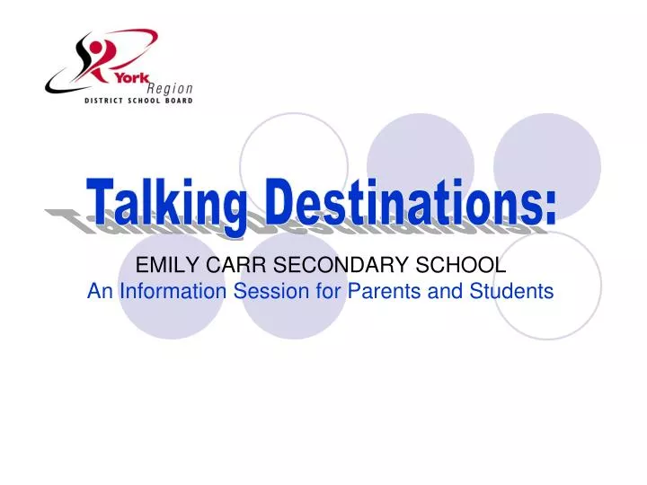 emily carr secondary school an information session for parents and students