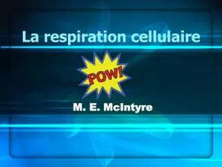 la respiration cellulaire