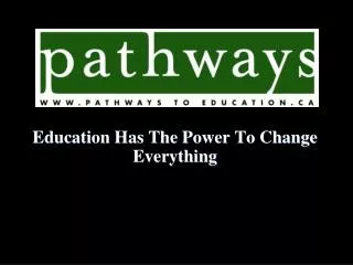 Education Has The Power To Change Everything