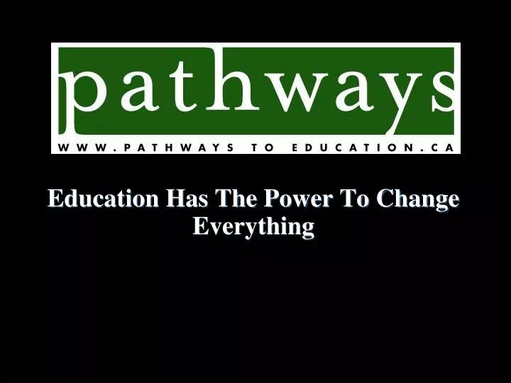 education has the power to change everything
