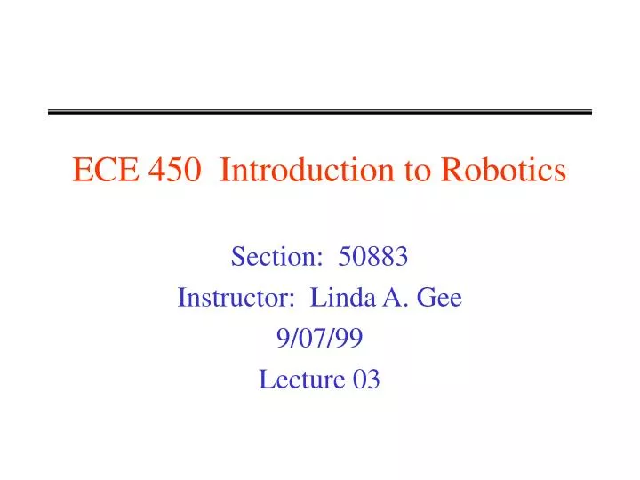 ece 450 introduction to robotics