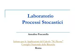 laboratorio processi stocastici