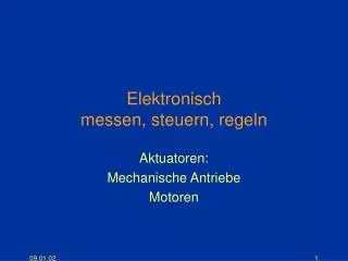 elektronisch messen steuern regeln
