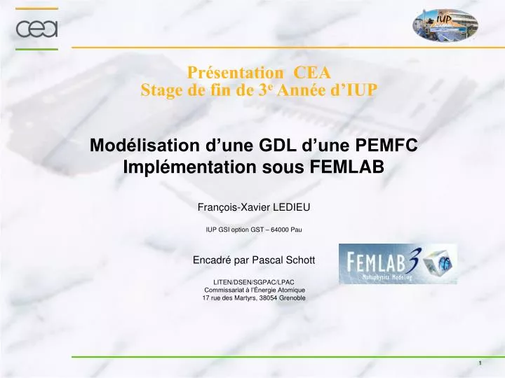 pr sentation cea stage de fin de 3 e ann e d iup