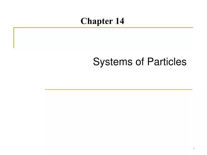 systems of particles