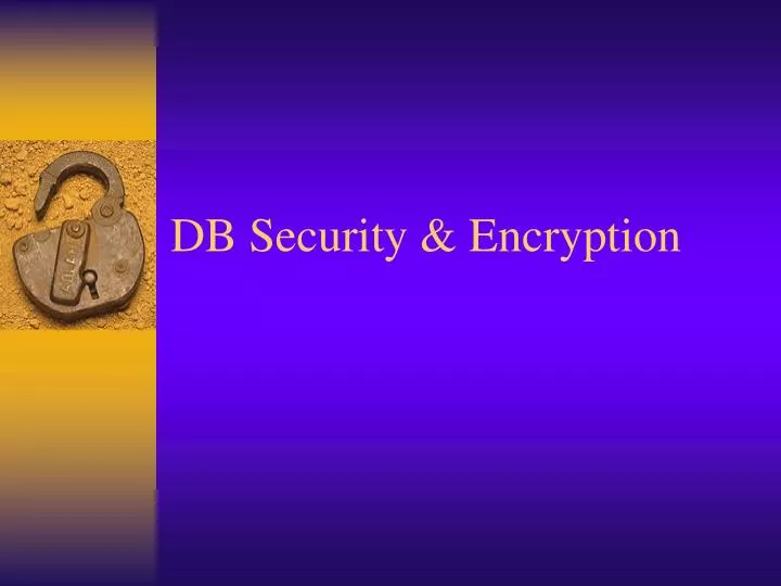 db security encryption