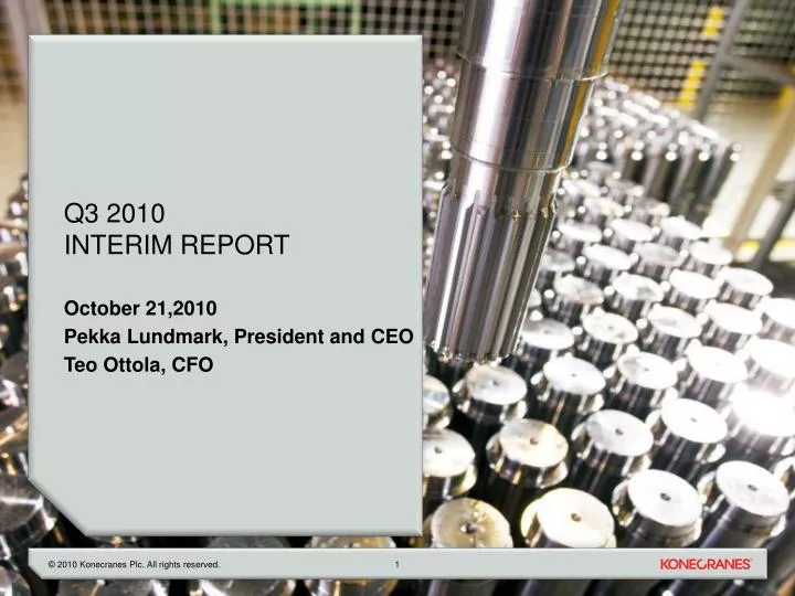 q3 2010 interim report