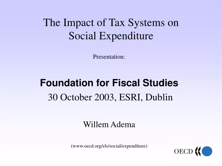 the impact of tax systems on social expenditure