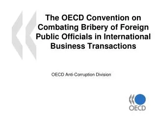 OECD Anti-Corruption Division