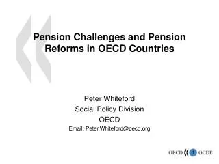 Pension Challenges and Pension Reforms in OECD Countries