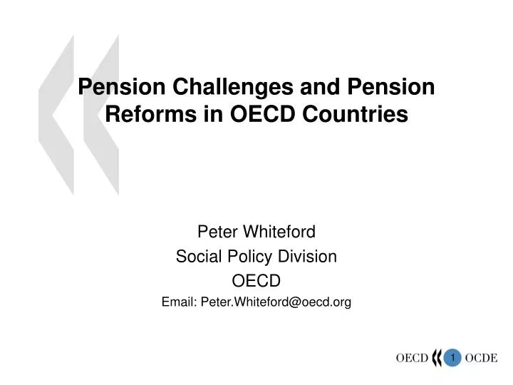 pension challenges and pension reforms in oecd countries