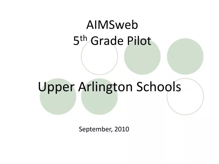 aimsweb 5 th grade pilot