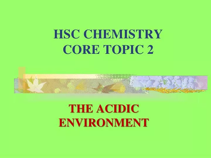 hsc chemistry core topic 2