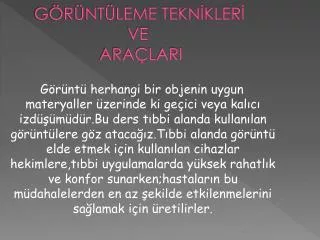 g r nt leme tekn kler ve ara lari