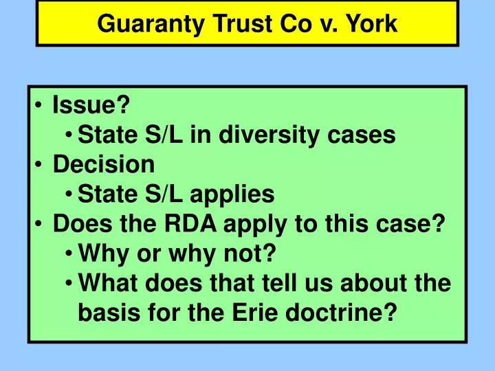 guaranty trust co v york