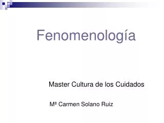fenomenolog a
