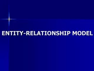 entity relationship model