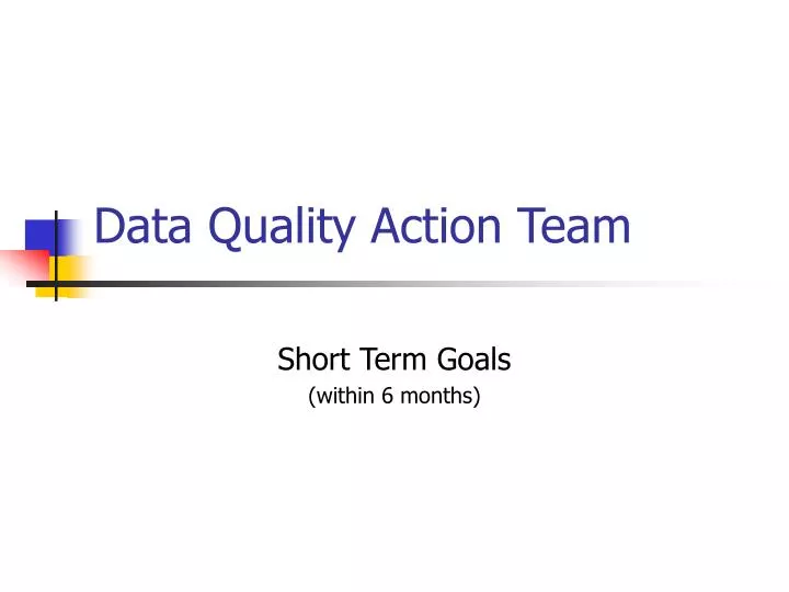 data quality action team
