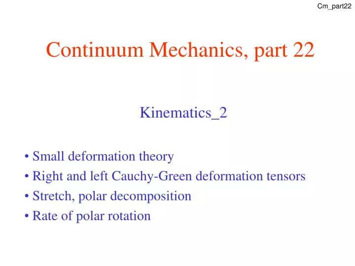 continuum mechanics part 22