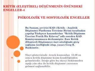 kr t k ele t rel d nmen n n ndek engeller 4 ps koloj k ve sosyoloj k engeller